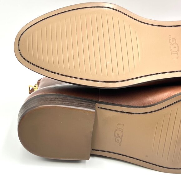 UGG Womens‎ Size 9.5 Bruno Brown Leather Ankle Boots Shoes - Picture 9 of 16